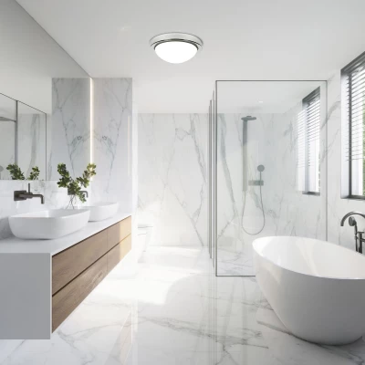 Kulaté stropní koupelnové svítidlo RODA - 2xE27, 60W, 32cm, chromované