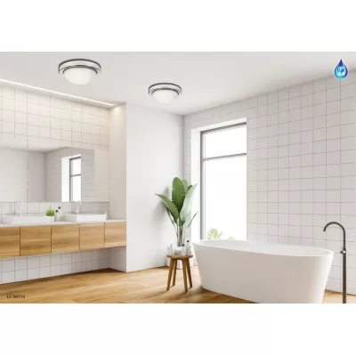 Kulaté stropní koupelnové svítidlo RODA - 1xE27, 60W, 28cm, chromované