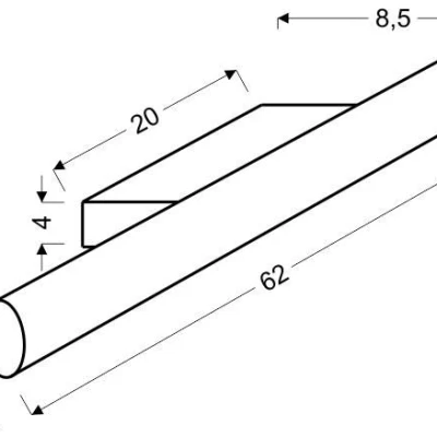 LED světlo nad zrcadlo do koupelny UNIVERSE - 12W, 4000K (denní bílá), 61cm, chromované