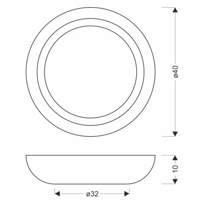Přisazené LED stropní svítidlo ABRUZZO - 24W, 4000K (denní bílá), šedé / hnědé / bílé