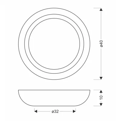 Přisazené LED stropní svítidlo ABRUZZO - 24W, 4000K (denní bílá), šedé / hnědé / bílé