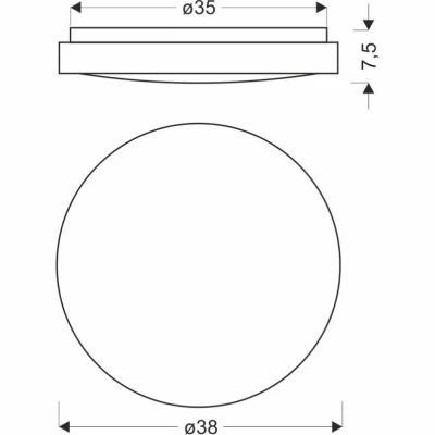 LED stropní světlo AFLO - 24W, 3000-6000K (teplá-studená bílá), hnědé / černé / bílé