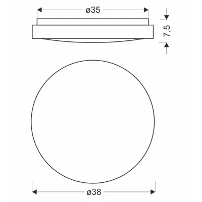 LED stropní světlo AFLO - 24W, 3000-6000K (teplá-studená bílá), hnědé / černé / bílé