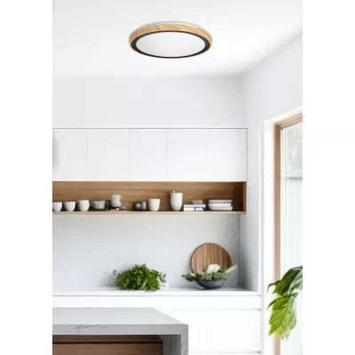 LED stropní světlo AFLO - 24W, 3000-6000K (teplá-studená bílá), hnědé / černé / bílé