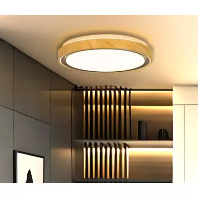 LED stropní světlo AFLO - 24W, 3000-6000K (teplá-studená bílá), hnědé / černé / bílé