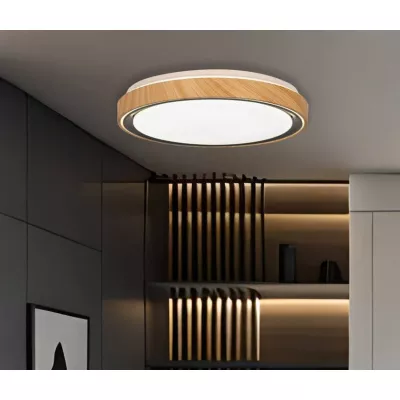 LED stropní světlo AFLO - 24W, 3000-6000K (teplá-studená bílá), hnědé / černé / bílé