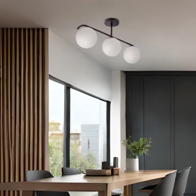 Moderní stropní osvětlení AMADEO - 3xE14, 40W, černé / bílé