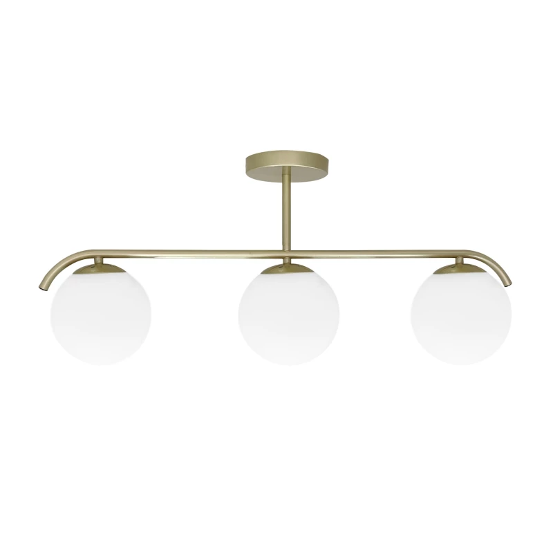 Moderní stropní osvětlení AMADEO - 3xE14, 40W, mosazné / bílé