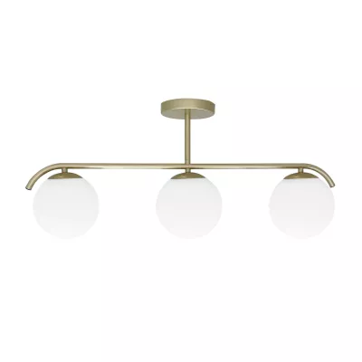 Moderní stropní osvětlení AMADEO - 3xE14, 40W, mosazné / bílé