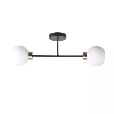 Stropní osvětlení AMANDA - 2xE27, 40W, černé / zlaté / bílé