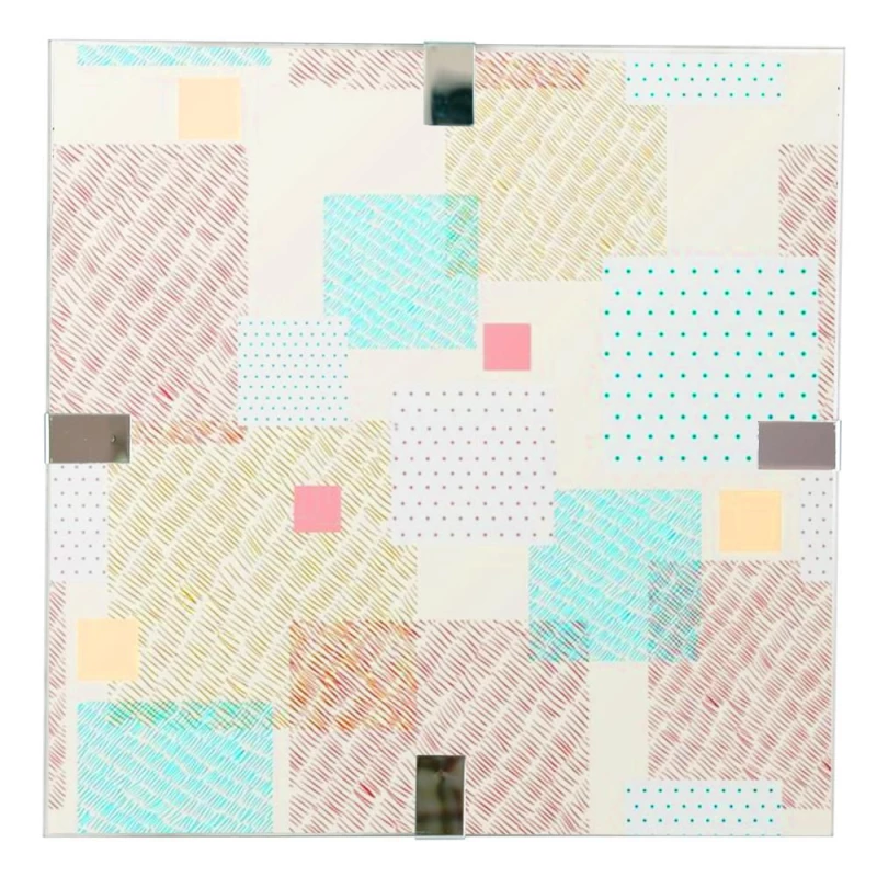 LED stropní / nástěnné světlo AMBIENTE - 10W, 6500K (studená bílá), 31x31cm, hranaté, různobarevné