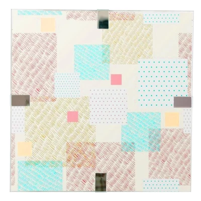 LED stropní / nástěnné světlo AMBIENTE - 16W, 6500K (studená bílá), 40x40cm, hranaté, různobarevné