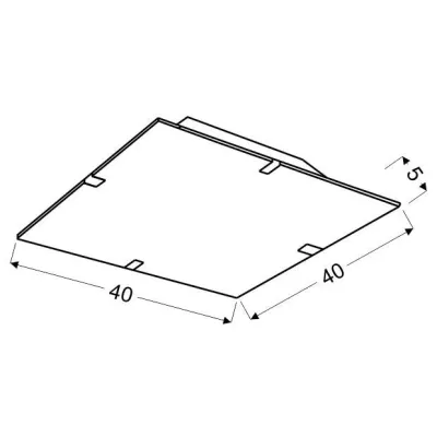 LED stropní / nástěnné světlo AMBIENTE - 16W, 6500K (studená bílá), 40x40cm, hranaté, různobarevné