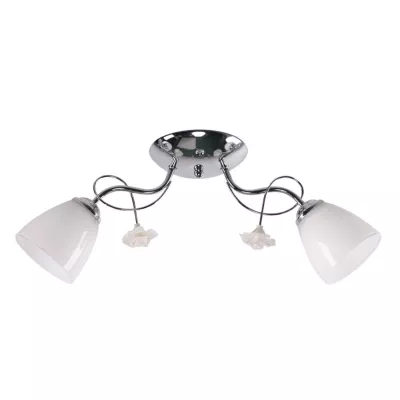 Stropní osvětlení ARIAM - 2xE27, 40W, chromované / bílé