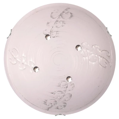 Nástěnné / stropní skleněné osvětlení ASME - 1xE27, 60W, 30cm, stříbrné / bílé