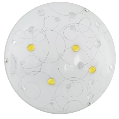 Nástěnné / stropní LED světlo ASTRO - 10W, 3000K (teplá bílá), 30cm, kulaté, bílé / jantarové