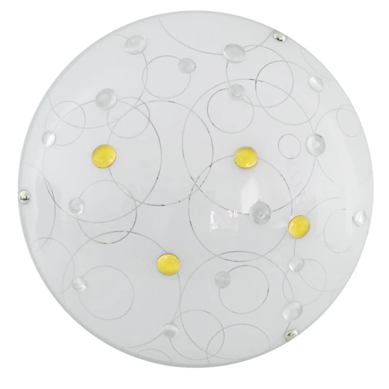 Nástěnné / stropní LED světlo ASTRO - 10W, 3000K (teplá bílá), 30cm, kulaté, bílé / jantarové