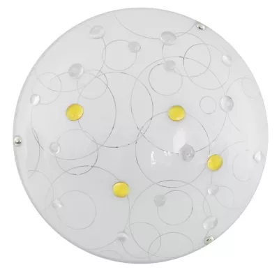 Nástěnné / stropní LED světlo ASTRO - 10W, 3000K (teplá bílá), 30cm, kulaté, bílé / jantarové