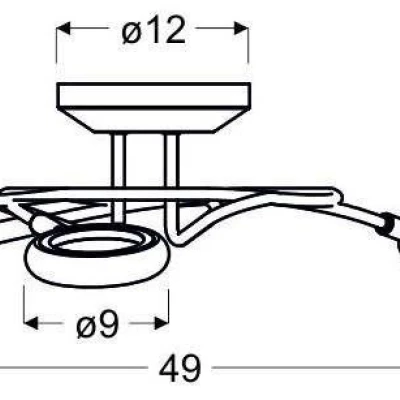 LED moderní stropní osvětlení AURELION - 3x4W, 3000K (teplá bílá), chromované