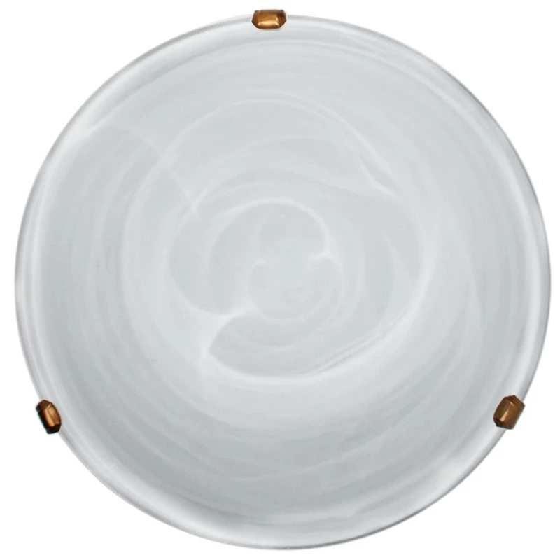 Nástěnné / stropní osvětlení DUNA - 2xE27, 60W, 40cm, kulaté, mosazné / bílé