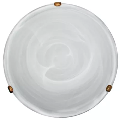 Nástěnné / stropní osvětlení DUNA - 2xE27, 60W, 40cm, kulaté, mosazné / bílé