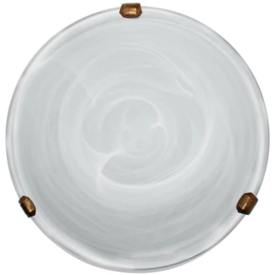 Nástěnné / stropní osvětlení DUNA - 1xE27, 60W, 30cm, kulaté, patina / bílé