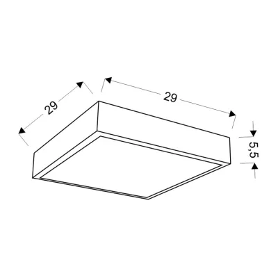 Stropní LED světlo LUXAN - 28W, 4000K (denní bílá), 29x29cm, černé / různobarevné 3