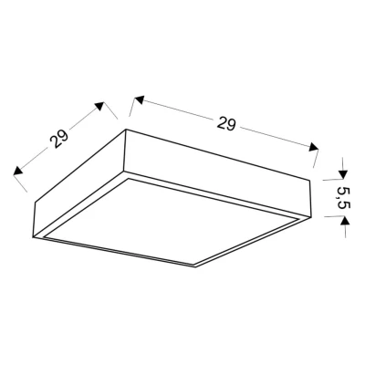 Stropní LED světlo LUXAN - 28W, 4000K (denní bílá), 29x29cm, zlaté / šedé 2