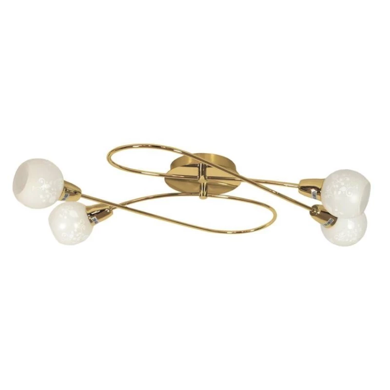 Stropní moderní osvětlení AVILA - 4xE14, 40W, mosazné