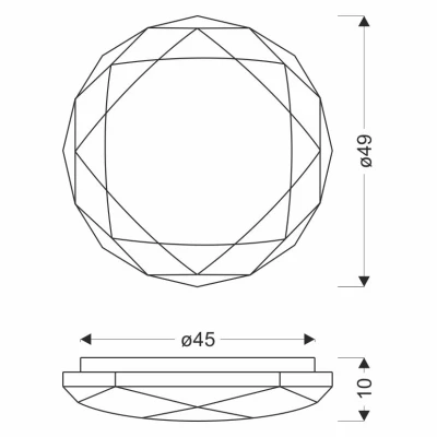 LED stropní svítidlo BALDO - 60W, 4000K (denní bílá), 49cm, bílé