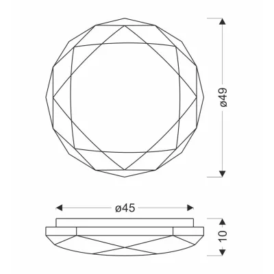 LED stropní svítidlo BALDO - 60W, 4000K (denní bílá), 49cm, bílé