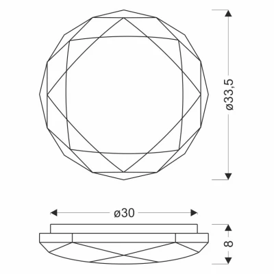 LED stropní svítidlo BALDO - 24W, 4000K (denní bílá), 33,5cm, bílé