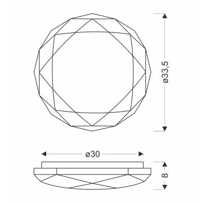 LED stropní svítidlo BALDO - 24W, 4000K (denní bílá), 33,5cm, bílé