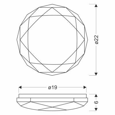 LED stropní svítidlo BALDO - 12W, 4000K (denní bílá), 22cm, bílé
