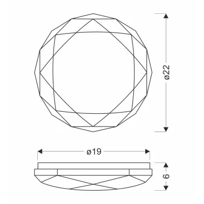 LED stropní svítidlo BALDO - 12W, 4000K (denní bílá), 22cm, bílé