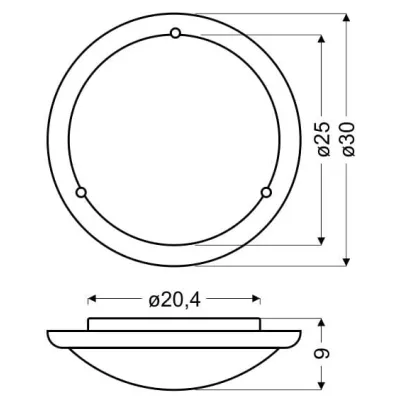 Dřevěné stropní moderní osvětlení BAMBOO - 1xE27, 60W, 30cm, kulaté, hnědé / čiré