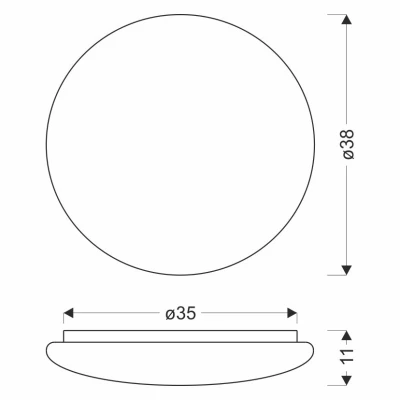 Přisazené LED stropní světlo BELINA - 36W, 4000K (denní bílá), 38cm, kulaté, bílé