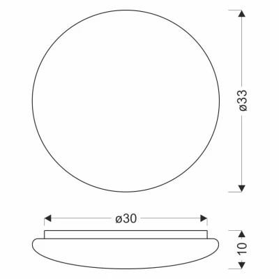 Přisazené LED stropní světlo BELINA - 24W, 4000K (denní bílá), 33cm, kulaté, bílé