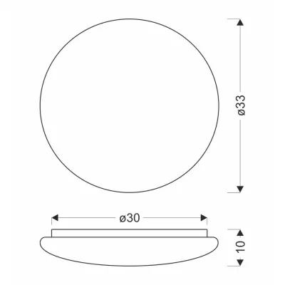 Přisazené LED stropní světlo BELINA - 24W, 4000K (denní bílá), 33cm, kulaté, bílé