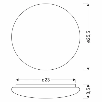 Přisazené LED stropní světlo BELINA - 18W, 4000K (denní bílá), 25,5cm, kulaté, bílé