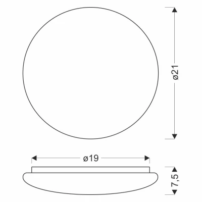 Přisazené LED stropní světlo BELINA - 12W, 4000K (denní bílá), 21cm, kulaté, bílé