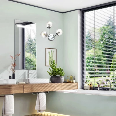 Moderní nástěnné osvětlení BEST - 3xE14, 40W, chromované