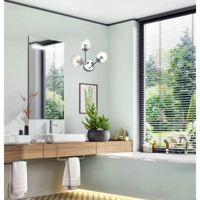 Moderní nástěnné osvětlení BEST - 3xE14, 40W, chromované