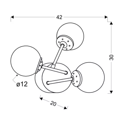 Moderní nástěnné osvětlení BEST - 3xE14, 40W, chromované