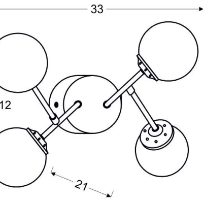 Stropní / nástěnné moderní osvětlení BEST - 4xE14, 40W, chromované / měděné