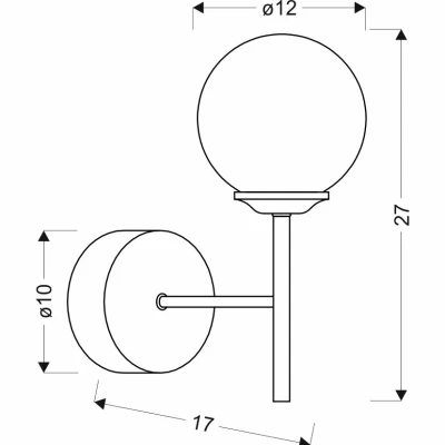 Moderní nástěnné osvětlení BEST - 1xE14, 40W, chromované / měděné