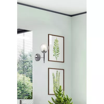 Moderní nástěnné osvětlení BEST - 1xE14, 40W, chromované / měděné