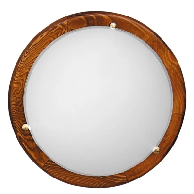 Stropní kulaté LED osvětlení BIANCA - 16W, 6500K (studená bílá), 40cm, kulaté, dub