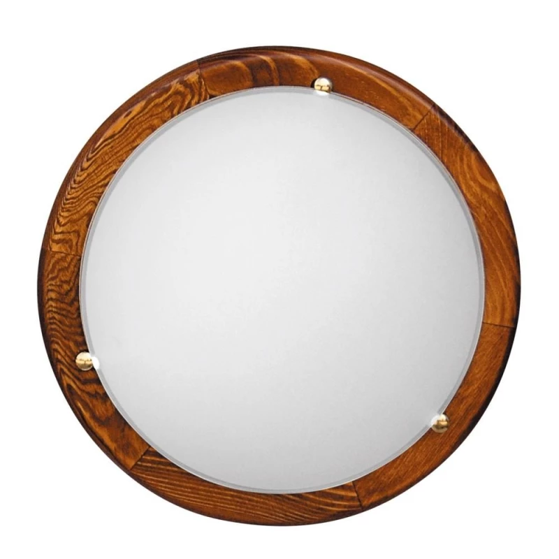 Stropní kulaté LED osvětlení BIANCA - 16W, 6500K (studená bílá), 40cm, kulaté, dub