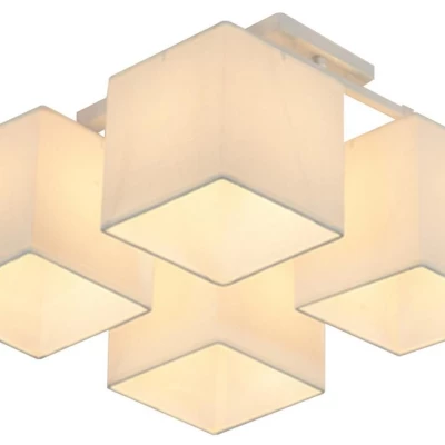 Stropní svítidlo BOHO - 4xE27, 40W, bílé / béžové